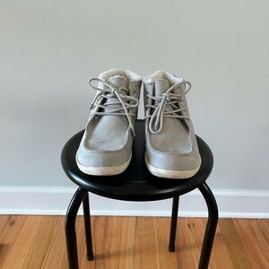 SO Gray Lace Up Boots for Women